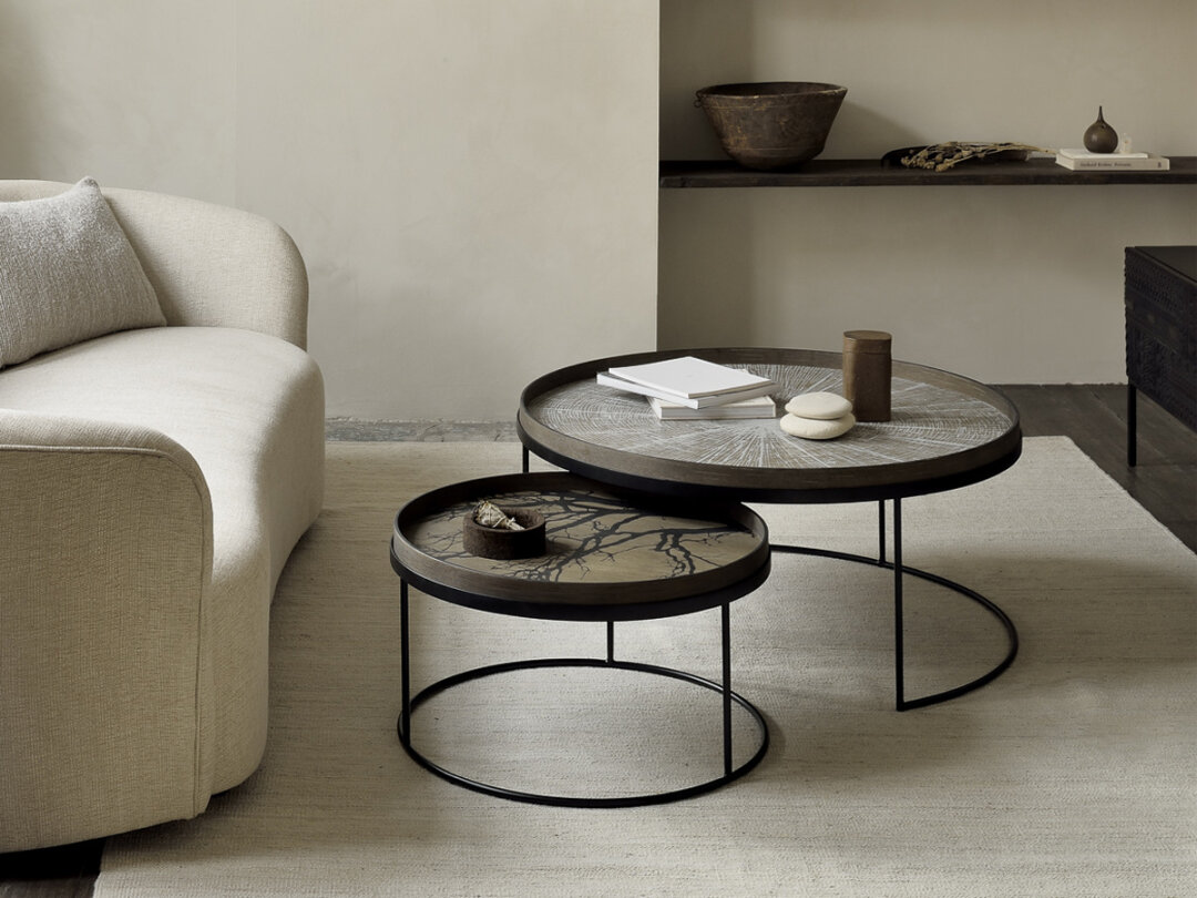 Rond dienblad salontafel set - L/XL